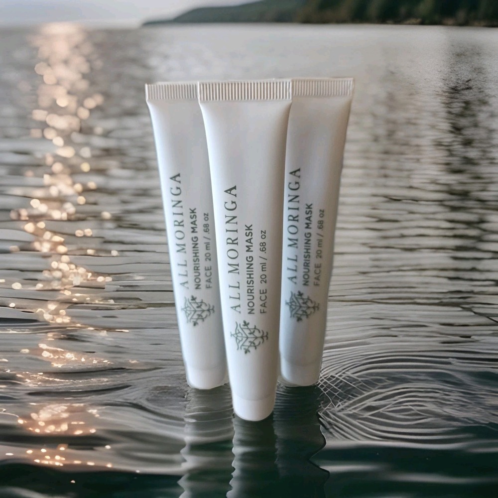 Lot Of 3 All Moringa Nourishing Mask 20ml‎ 0.68 Oz All Natural Travel Size